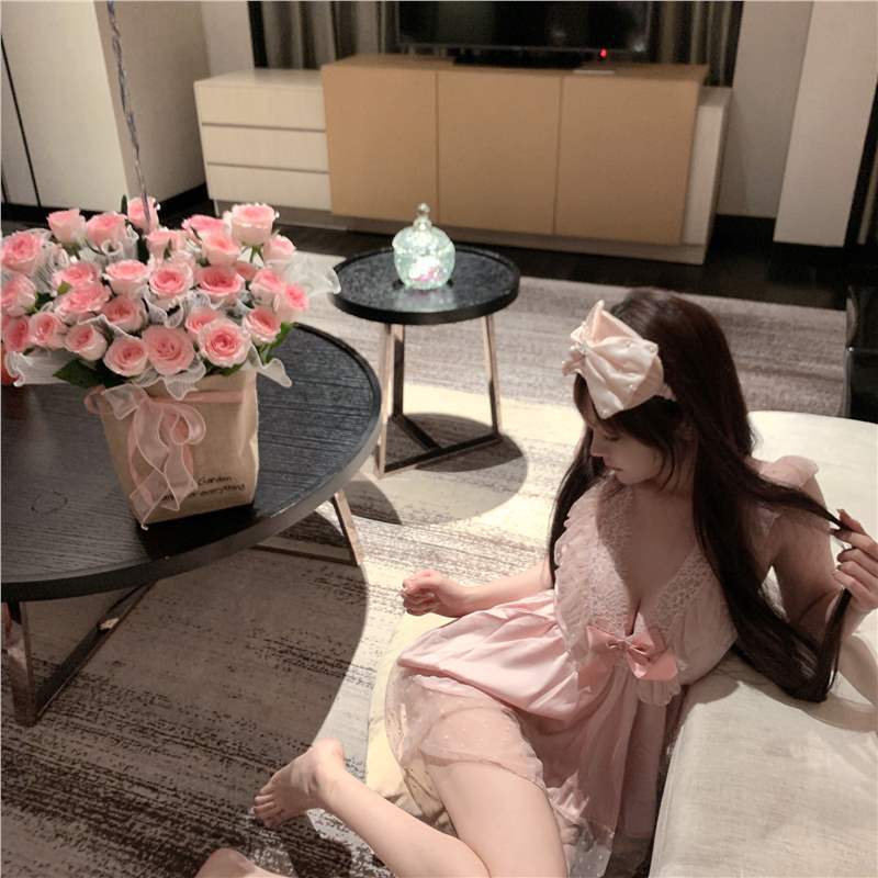 Domila "Pure Love God of War" Sexy Suspender Pajamas Summer Ice Silk Pajamas Women's Pure Desire Wind 2025 New