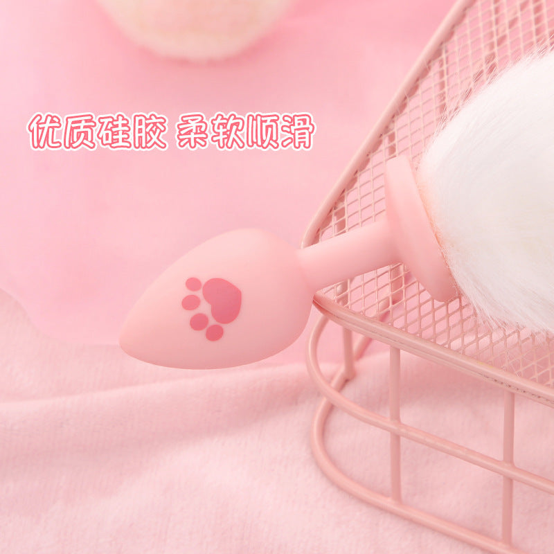 Domila SM Sex Products Fox Tail Anal Plug Cat Paw Silicone Hairball Anal Plug Alternative Adult Products P176
