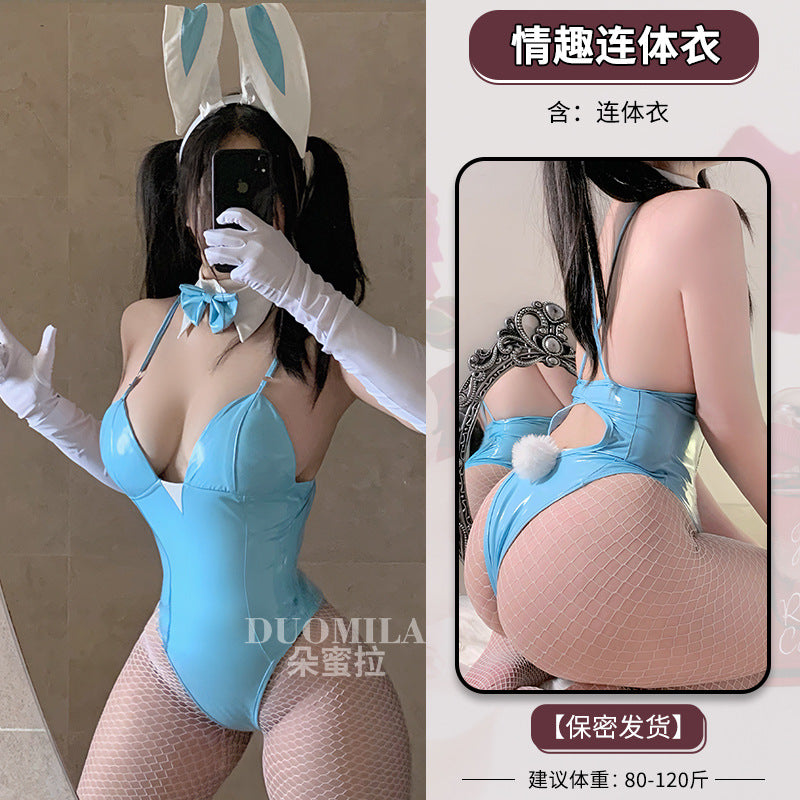 Dimensional Cosplay Archives Route Sexy Patent Leather Bunny Asuka Ma Shi Tomorrow Nai Lingerie