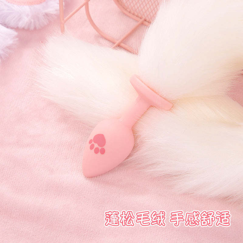Domila SM Sex Products Fox Tail Anal Plug Cat Paw Silicone Hairball Anal Plug Alternative Adult Products P176